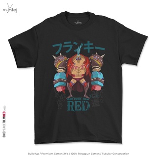 T-shirt  เสื้อยืด พิมพ์ลายอนิเมะ One PIECE FILM RED Franky สําหรับผู้ชาย | เสื้อมังงะภาพยนตร์ - 013FS-5XL