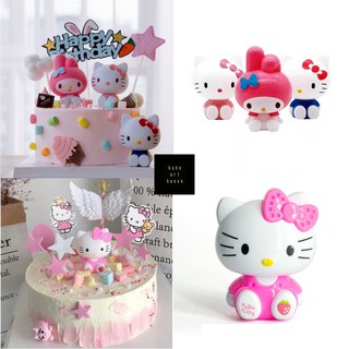 โมเดลตุ๊กตา Hello Kitty Melody สําหรับตกแต่งเค้ก