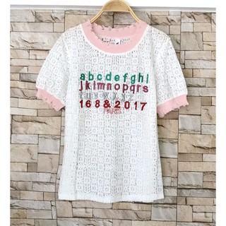 184600 งานจีนเสื้อลูกไม้แต่งปักแบบน่ารัก/อก36-37