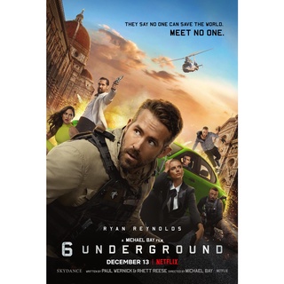 โปสเตอร์หนัง 6Underground 6ลับดับโหด Movie Poster ภาพติดผนัง ตกแต่งห้อง โปสเตอร์ภาพพิมพ์ ไรอัน เรย์โนลส์ Ryan Rodney