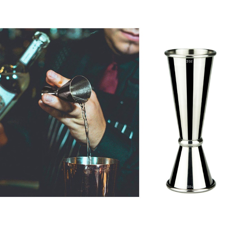 Yao Double Cocktail Jigger การออกแบบญี่ปุ่นสแตนเลสค็อกเทลบาร์ Jigger 1oz 2oz ถ้วยตวงสําหรับ Home Par
