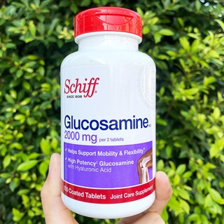 กลูโคซามีน ซัลเฟอร์ ไฮยาลูรอนิค Glucosamine 2000 mg 150 Coated Tablets (Schiff®)