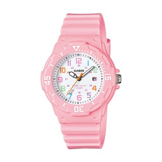 Casio นาฬิกาข้อมือผู้หญิง สีชมพู สายเรซิ่น รุ่น LRW-200H,LRW-200H-4B2,LRW-200H-4B2VDF