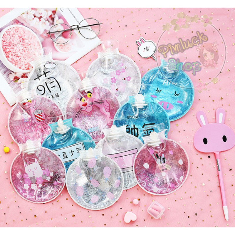 (เคลีย์สต๊อค) ร้านไทย ถุงน้ำร้อน กระเป๋าน้ำร้อนแบบมีกิตเตอร์วิ้งวิ้ง