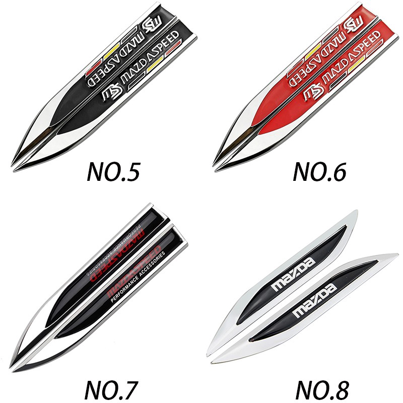 สติ๊กเกอร์โลหะติดด้านหลังรถยนต์สำหรับ Mazda R 7 MX 3 MX 5 - รูปที่ 2