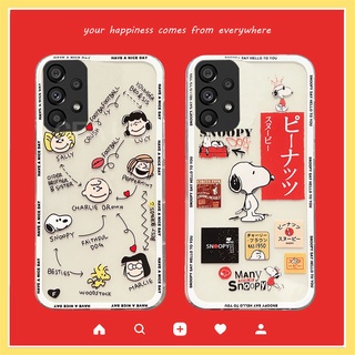 In Stock 2022 เคสโทรศัพท์ Samsung Galaxy A53 5G A14 A54 A34 A73 A33 A23 A13 4G 5G M23 New Fashion Shockproof Cute Cartoon Snoopy Transparent Soft Case Cover เคส Samsung GalaxyA53 SamsungA14 GalaxyA54