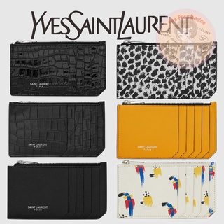 ราคาต่ำสุดของ Shopee 🔥 ของแท้ 100% 🎁YSL/Yves Saint Laurent แบรนด์ใหม่ FRAGMENT พู่กันพิมพ์ซองหนังซิปการ์ด