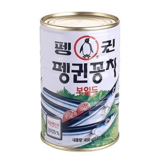 &gt;&gt;ส่งจากไทย&gt;&gt;ปลาซอรีกระป๋อง เกาหลี ต้มสุก ใช้ประกอบอาหาร /  펭귄꽁치 400g