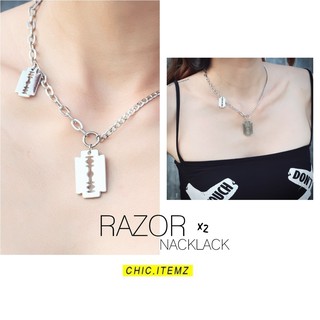 สร้อยคอสแตนเลส RAZOR NACKLACK x2