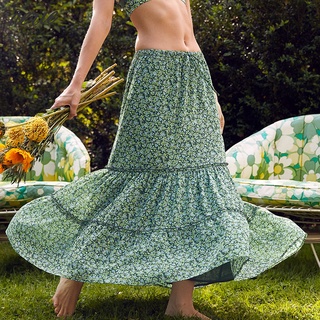 Aerie Garden Party Midi Skirt กระโปรง ผู้หญิง มิดี้ (AAP 071-9973-370)