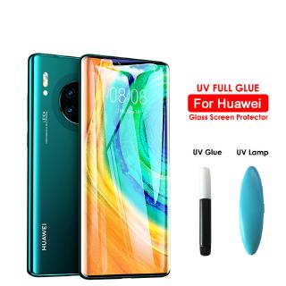 ฟิล์มกระจกนิรภัย กันรอยหน้าจอ UV แบบโค้ง สําหรับ P30 P20 Pro Lite Mate 20 Pro