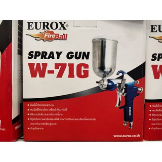 กาพ่นสีกาบนถ้วยบนEUROX SPRAY GUNรุ่นW-71Gรูพ่น1.5mm.