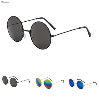 STYLEF-~1*Retro Sunglasses Round Sunglasses Unisex Color Reflective Sunglasses UV400 New-【STYLEF-Fashion】