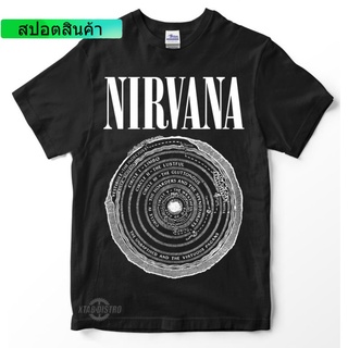 เสื้อยืด nirvana 5 VESTIBULE CIRCLE พรีเมี่ยม nirvana ไม่เคยสนใจกลิ่นอับ กลิ่นเหมือนวัยรุ่น แกะปลั๊กเคิร์ต โคเบน