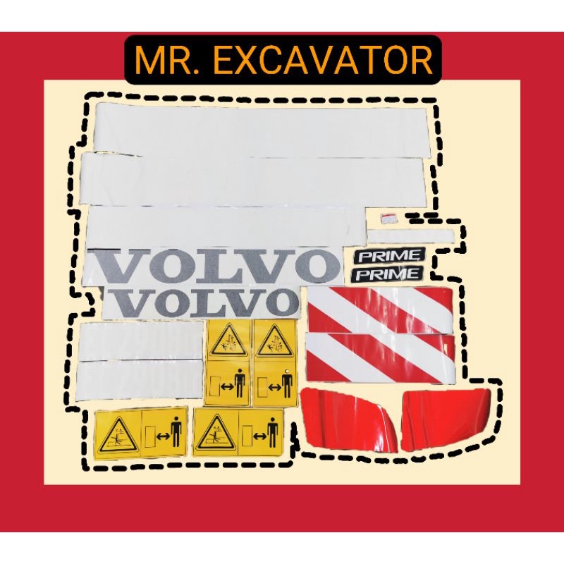 Volvo EC EC210 EC210B EC210Blc สติ๊กเกอร์รถขุด Mesin Stiker Excavation神手贴纸 (1 ชุด)