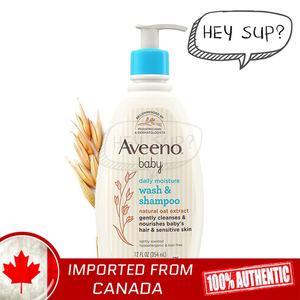 Aveeno Baby Wash &amp; Shampoo For Hair &amp; Body, Tear-Free 354ml/12oz