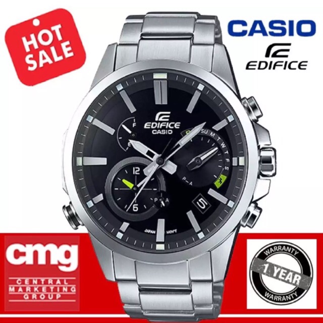 Casio Edifice นานาฬิกาข้อมือสำหรับผู้ชาย สายสแตนเลส รองรับเชื่อมต่อบลูทูธ ของแท้ 💯% ประกันศูนย์ CMG 1 ปี
