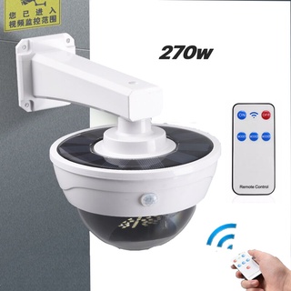 โคมไฟโซล่าเซลล์ เปลี่ยนได้ 3 โหมด โคมไฟกล้อง CCTV โซล่าเซลล์ โคมไฟกล้องวงจรปิด 270W กันน้ำ Encoremall