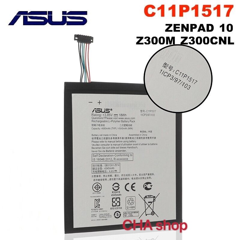 แบตเตอรี่ แท้ ASUS Zenpad 10 Z300M Z300CNL Z301MFL P028 P00L Z301M Z301MF P00C battery C11p1517 4680MAh แบต