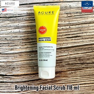 Acure® Brightening Facial Scrub 118 ml สครับขัดผิวหน้า ดีท็อกซ์ ขจัดสิ่งสกปรก