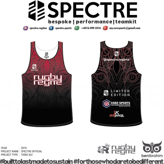 Spectre TIGRIS SUBLIMATE SLEEVELESS TEE/ SINGLET