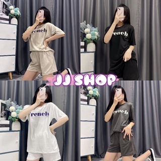 JJ Shop​💜​พร้อมส่ง ชุดเซ็ท เสื้อแขนสั้น+กางเกงขาสั้น ฟรีไซส์ใส่สบายมาก "DX-​9521" 08