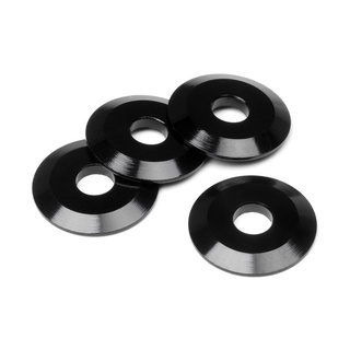 HPI 88083 ALUMINUM WASHER 4x14x1.5mm (BLACK/4pcs) (SAVAGE XS)