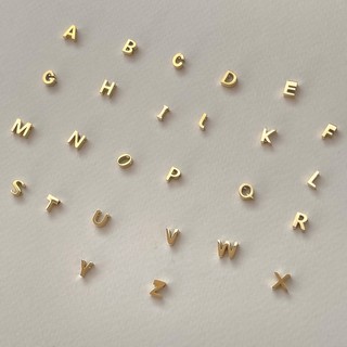 A.piece  [stainless steel] จี้อย่างเดียว ตัวพิมพ์ใหญ่ A-T (อ…