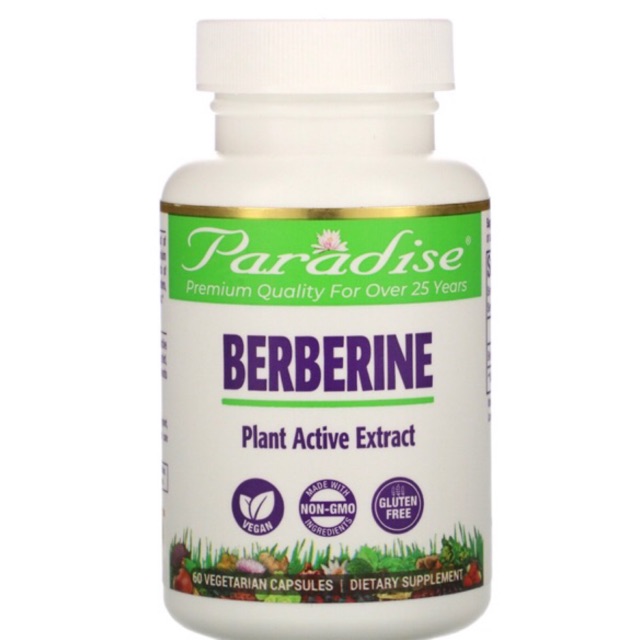 Berberine HCL500 mg    เบอร์บีรีนลดน้ำตาลในเลือด (กลูโคส)หัวใจและหลอดเลือด น้ำตาลในเลือด คอเลสเตอรอล