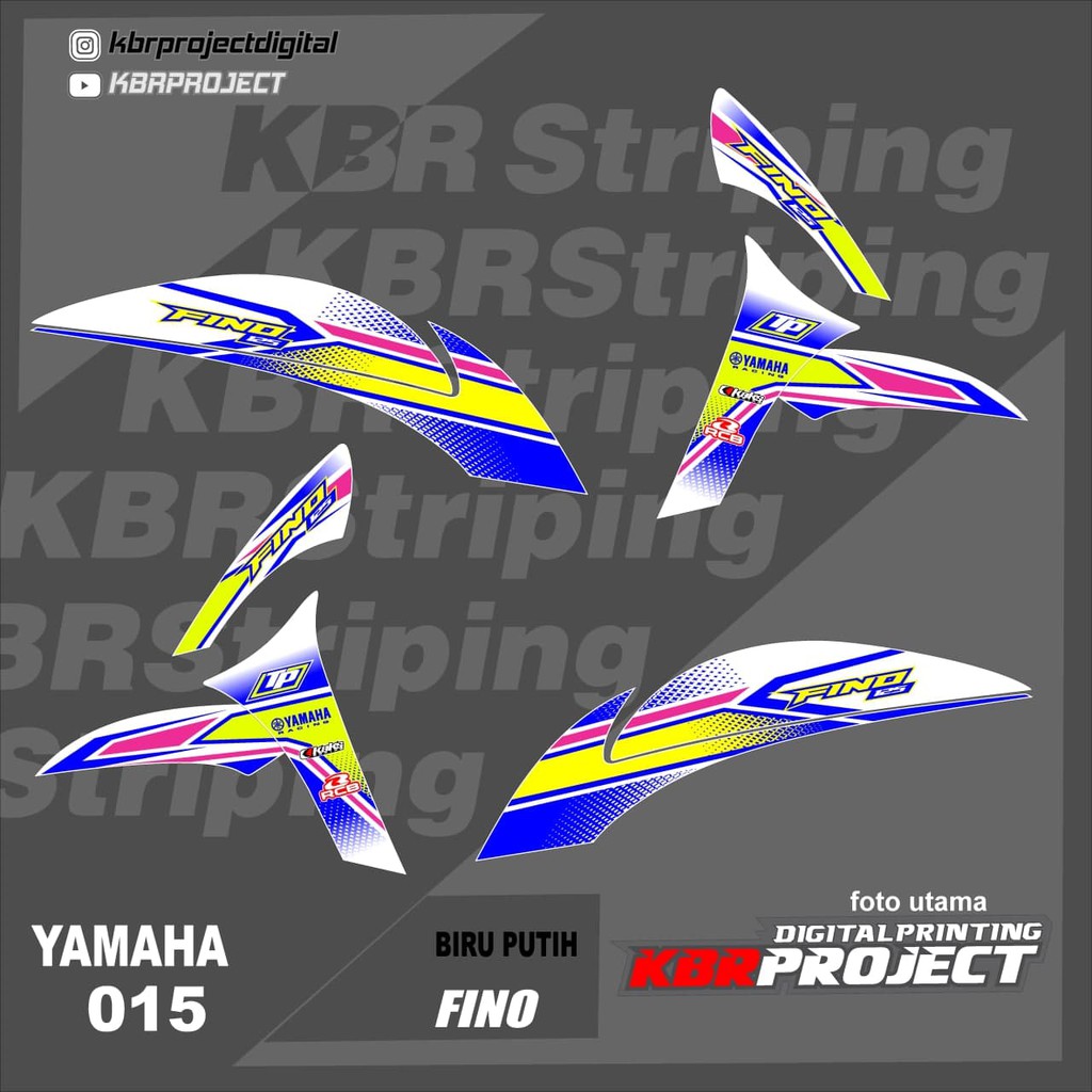 สติ๊กเกอร์ติดมอเตอร์ไซค์ - Fino striping - มอเตอร์ไซค์yamaha - มอเตอร์ไซค์ - Fino - สติ๊กเกอร์วาริat