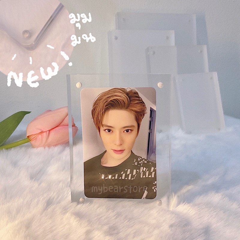 SALE 🩰กรอบรูปแม่เหล็กอะคริลิคใส ใส่ภาพ การ์ด โพลารอยด์ แบบหนา ขอบเหลี่ยม โค้งมน ตั้งโต๊ะ A4 A5 A6