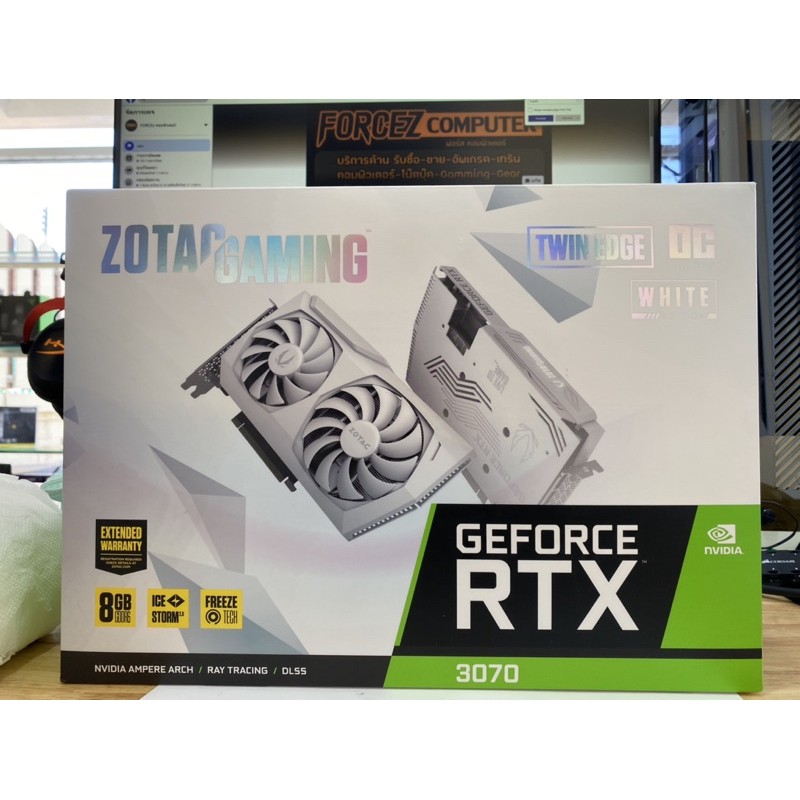 VGA Graphic Card RTX 3070 Zotac White Editiob มือสอง