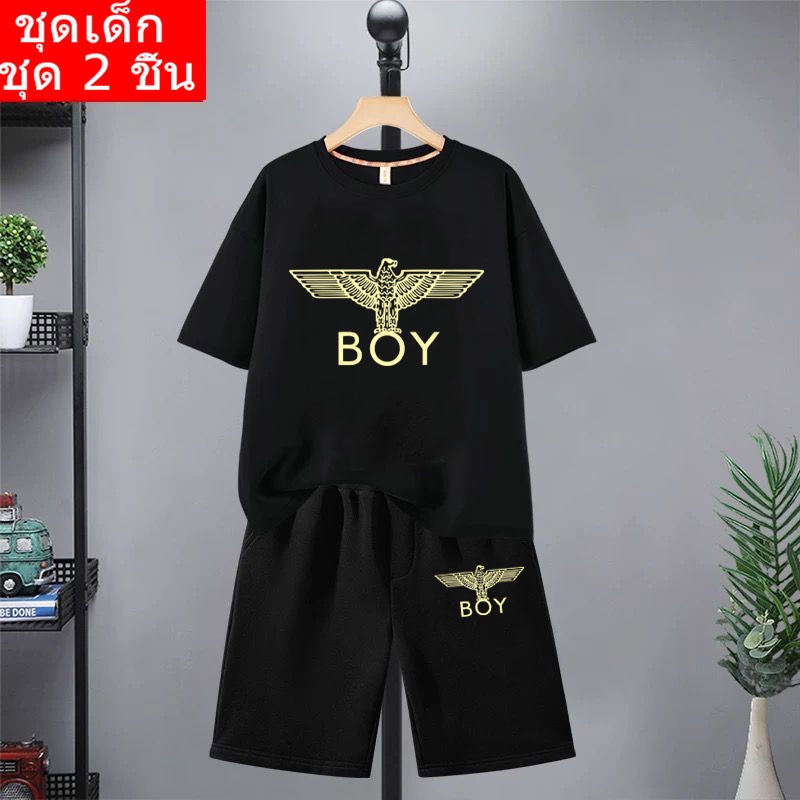 K2012+DD328 ชุดแฟชั่นเด็ก ชุดเซ็ทเด็กขาสั้น  เสื้อยืดเด็ก