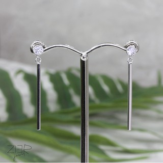 ต่างหูประดับพลอยเงินแท้ 925 Earring Silver 925-(E26180323)