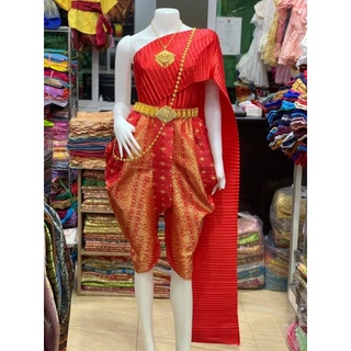 #ชุดโจงสไบอัดพรีทลอนเล็ก(ไม่รวมเครื่องประดับ)