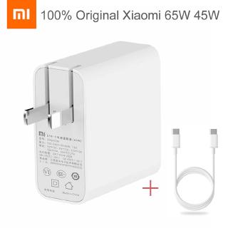 original xiaomi usb - c อะแดปเตอร์ซ็อกเก็ตที่ชาร์จ 45 w 65 w type - c port usb pd 2 . 0 quick charge qc 3 . 0+type c