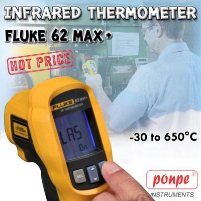 INFRARED THERMOMETER เครื่องวัดอุณหภูมิ แบบอินฟราเรด FLUKE 62MAX+