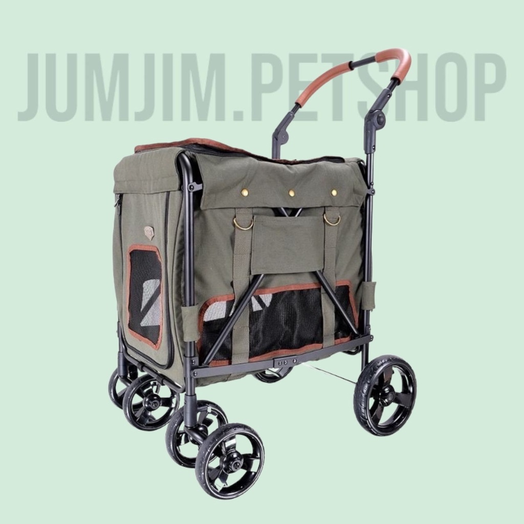 IBIYAYAรถเข็น​สุนัข​ รุ่น​ FS1880-AG Gentle Giant Pet​ Wagon รับน้ำหนัก​25กก. by jumjim.petshop