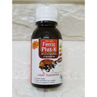 Ferric Plus-K 100 ml  วิตตามินบำรุงเลือดสำหรับสุนัขและแมว ชนิดน้ำ