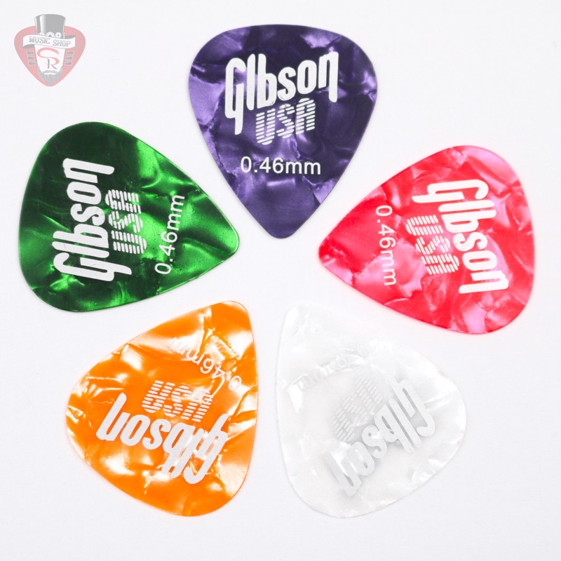 {พร้อมส่ง}Gibson ปิ๊กกีตาร์ ยี่ห้อ Gibson แท้ คุณภาพดี
