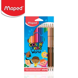 Maped (มาเพ็ด) สีไม้ 12 สี + สกินโทน 6 สี COLORPEPS ดินสอสี รหัส CO/832071