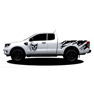 A-114สติ๊กเกอร์ติดรถ ford ranger สติ๊กเกอร์ ford สติ๊กเกอร์แต่งรถ sticker ford ลายรถกระบะ หมูปาซิ่ง สติ๊กเกอร์หัวกะโหลก