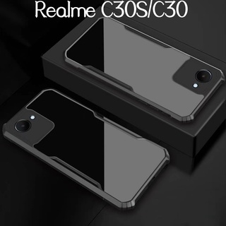 Narzo 50i Prime(ส่งในไทย)เคสกันกระแทกขอบสีหลังใสRealme Narzo 50i Prime/Realme C30S/Realme C33/C30/Realme Narzo 50 4G