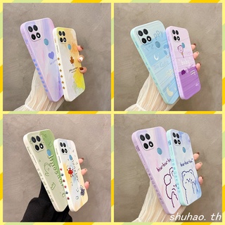 เคส oppo A15/A15s ภาพวาดสีน้ำมัน ซิลิโคนใบเมเปิ้ล เคสโทรศัพท์