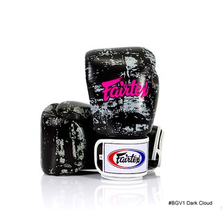 Fairtex แฟร์เท็กซ์ นวมชกมวย รุ่น BGV1  “Dark Cloud” Limited Edition ” สีดำ ลายขาว ไซส์ 8,10,12,14,16 ออนซ์