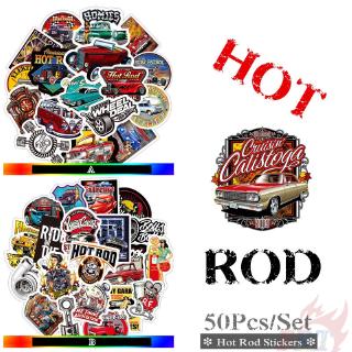 ❉ Retro Hot Rod Series 01 สติ๊กเกอร์ - 2 Styles ❉ 50Pcs/Set Classic Car DIY Waterproof Fashion Luggage Laptop Skateboard Doodle Decals สติ๊กเกอร์