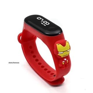 นาฬิกาข้อมือดิจิทัล สมาร์ทวอทช์ LED รูปตุ๊กตาซูเปอร์แมน ปิกาจู แฟชั่นสปอร์ต สําหรับเด็กนักเรียน