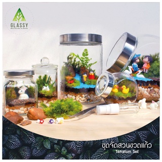 Flash Sale !!! ชุดจัดสวนขวด  ครบเซ็ตพร้อมส่ง Terrarium Set  ชุดจัดสวนขวดแก้ว วัสดุอุปกรณ์จัดสวนในขวด