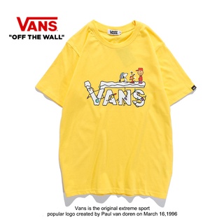 [S-5XL] Vans Vance Snoopy เสื้อยืดแขนสั้นลําลอง ผ้าฝ้าย ทรงหลวม ขนาดใหญ่ สําหรับผู้ชาย และผู้หญิง