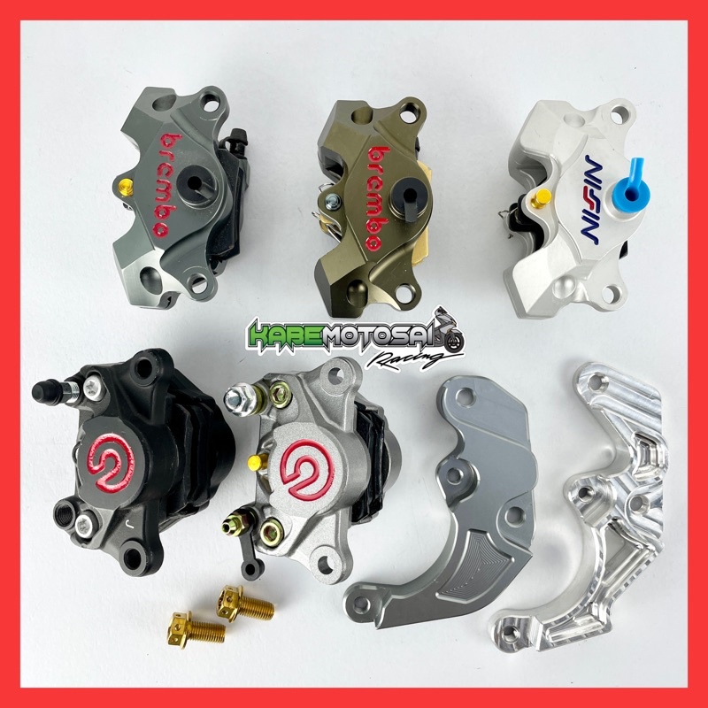 CALIPER 2 POT BREMBO NISSIN BRACKET NVX155 CALIPER + BRACKET NVX CNC / ALLOY